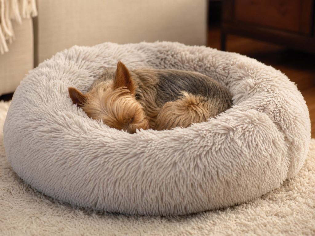 Frisco Plush Donut Cat and Dog Bed